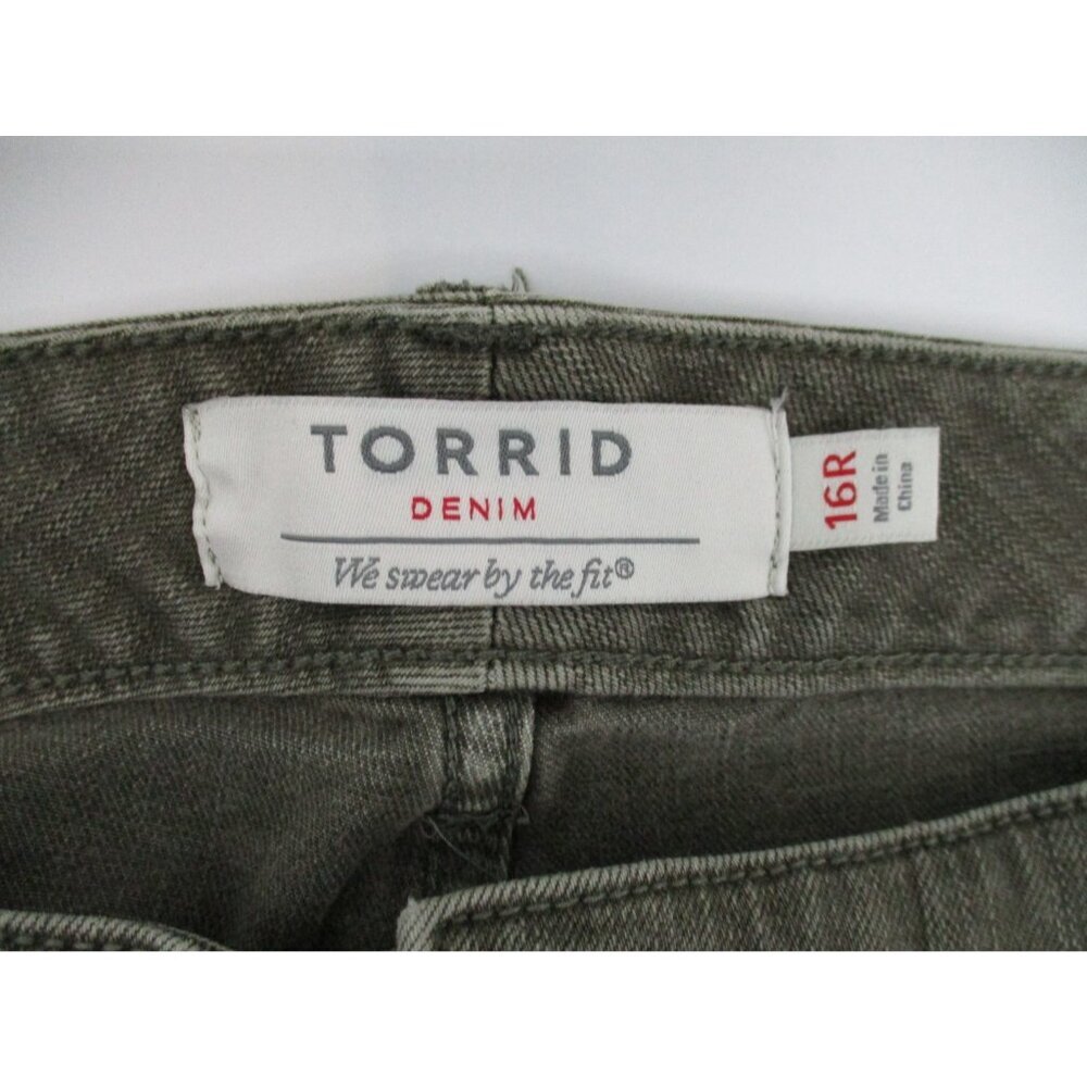 Torrid Boyfriend Jeans Womens Size 16R Distressed Gray - Picture 5 of 16